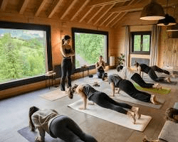 Yoga TTC students learning yoga practice in 200 hour yoga teacher training course at Oceanic Yoga retreat Goa - view 34