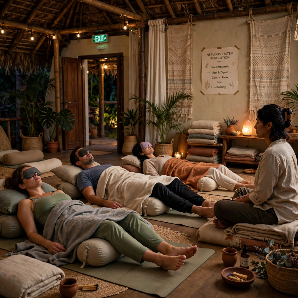 What is trauma-informed yoga - nervous system regulation yoga nidra session in Goa